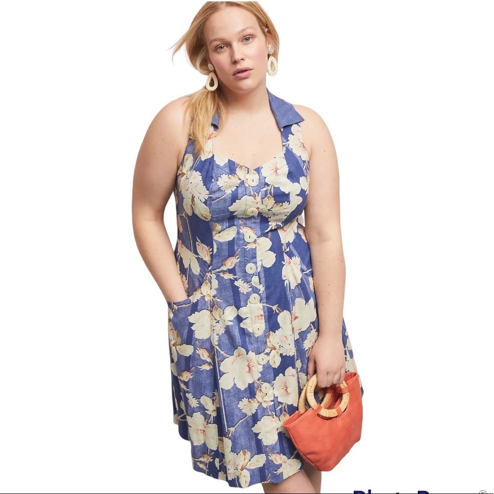 By Anthropologie Camellia Collared Dress size US 16